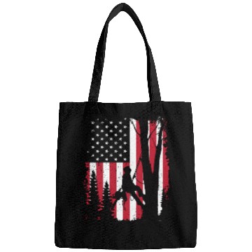 Discover American Flag Arborist For Men Cool Tree Lover Bags