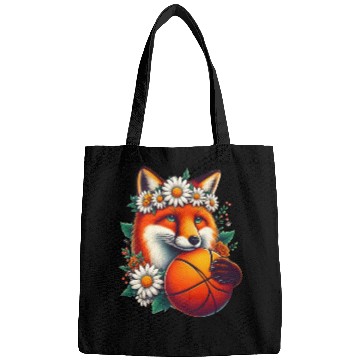 Discover Fox Holding Basketball with Daisy Fox Lovers Bags