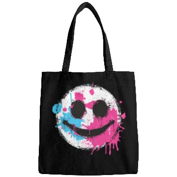 Discover Graffiti Smiley Face - Urban Street Art Bags