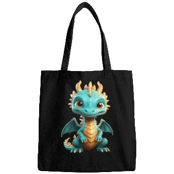 Discover Chibi green dragon Bags