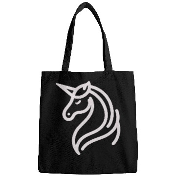 Discover Minimalist Unicorn Symbol - light pink gray Bags