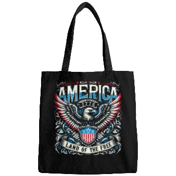 Discover Independence Day Art 4 July American Eagle Free Bags