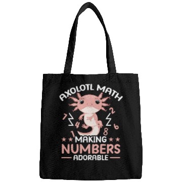 Discover Axolotl Math Teacher Mexican Salamander Amphibian Bags