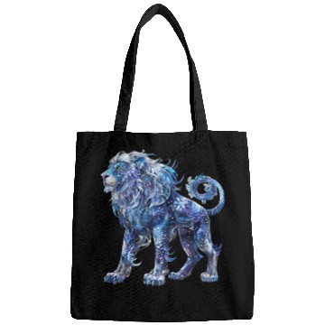 Discover Celestial Lion Images, Mystical Lion, Night sky Bags