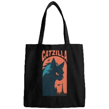 Discover Catzilla king of Cat monster Bags