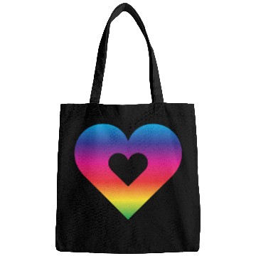 Discover Rainbow Heart Homosexuality LGBT Love Bags