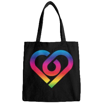 Discover Rainbow Heart Homosexuality LGBT Love Bags