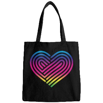 Discover Rainbow Heart Homosexuality LGBT Love Bags