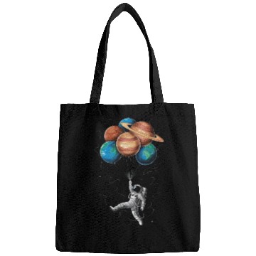 Discover Astronaut Floating with Planets Balloons in Space Bags