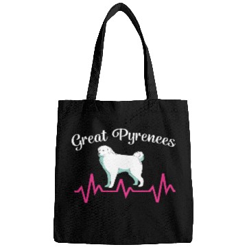 Discover Pet Lover Great Pyrenees Dog Heartbeat Bags