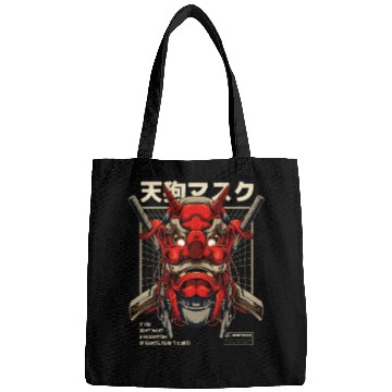 Discover Tengu Mecha Japanese Devil Tattoo Bags