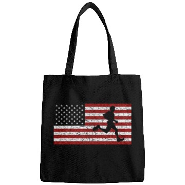 Discover American Flag Running Runner Bags