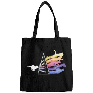 Discover Funny Science Nerd, Geek Cat Physics Rainbow Bags