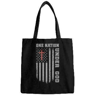Discover One Nation Under God US Flag Christian 4th of July Bags