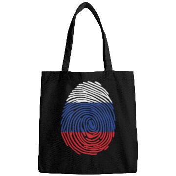 Discover Russian fingerprint flag Bags