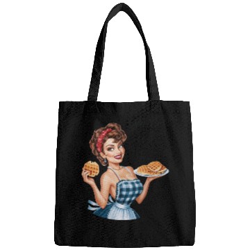 Discover Waffle Delight: Retro Housewife Humor Bags