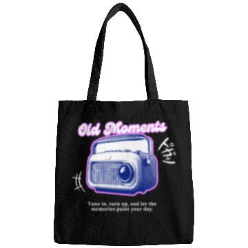 Discover Lilac Black Halftone Radio Portrait Bags
