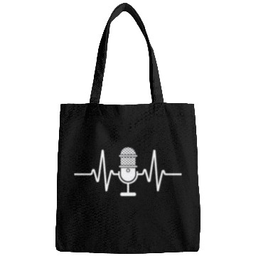 Discover Microphone With Heartbeat Wave Design Bags