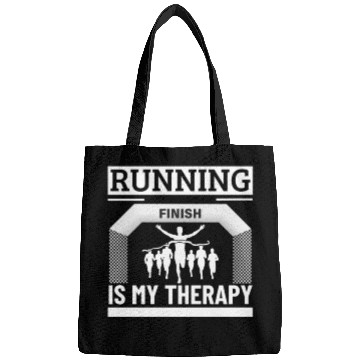 Discover Running Is My Therapy Funny Marathon Bags