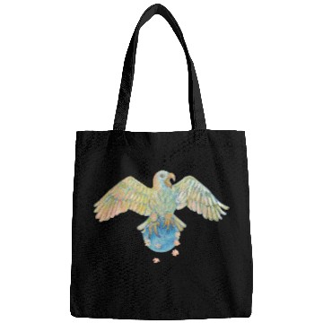 Discover Eagle Carrying Earth Illustration Bags