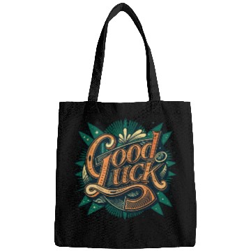 Discover Orange and Green Good luck Graphic Bags