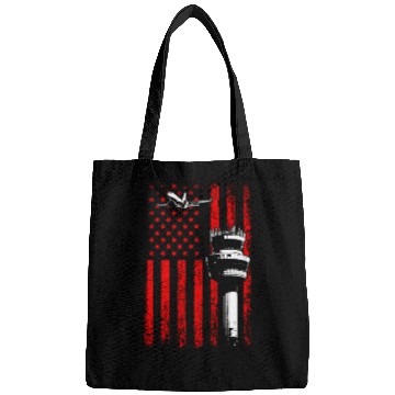 Discover American Flag US, air traffic controller Bags