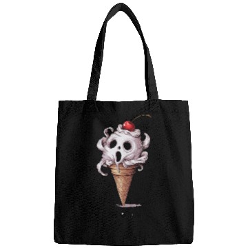Discover I Scream Ice Cream Skull Art Bags