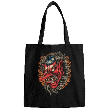 Discover Vintage Red Tengu Japanese Demon Tattoo Bags