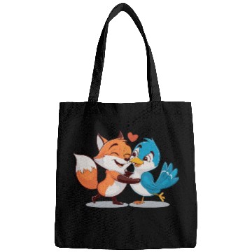 Discover Cute Fox and Bird Love Bags