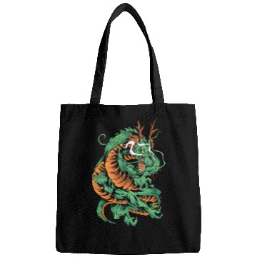 Discover Angry Japanese Dragon Tattoo Bags