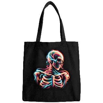Discover Neon Skeleton Psychedelic Glow Art Bags