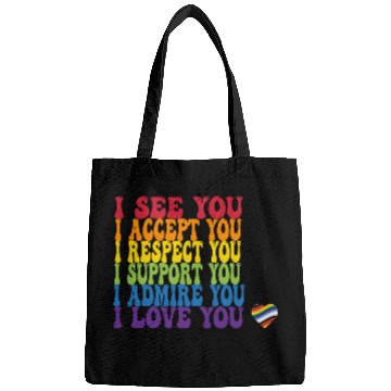 Discover LGBTQ Support quote Bags