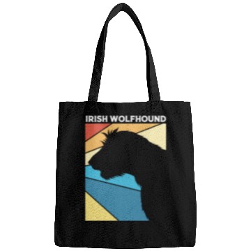 Discover Retro 80s Irish Wolfhound Dog Silhouette Bags
