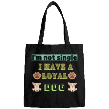 Discover Womens I'm Not Single I have a Dog V-Neck Bags.