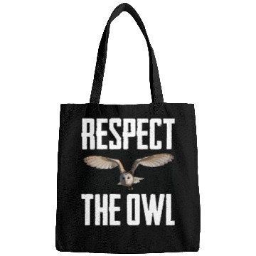Discover Respect The Owl Photo Cute Nocturnal Bird Lover Bags