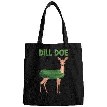 Discover Dill Doe Funny Deer Pickle Pun Humor Bags
