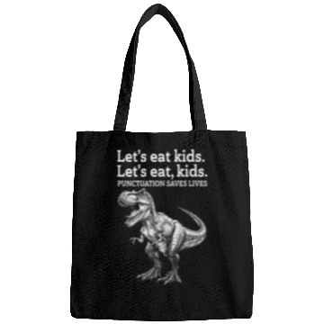 Discover Punctuation Saves Lives Dinosaur Bags