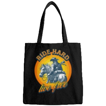 Discover Western American Cowboy Retro Vintage Sunset Bags