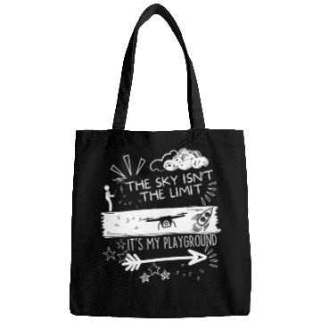 Discover Quadcopter Sky Is Not The Limit Funny Drone Pilot Bags
