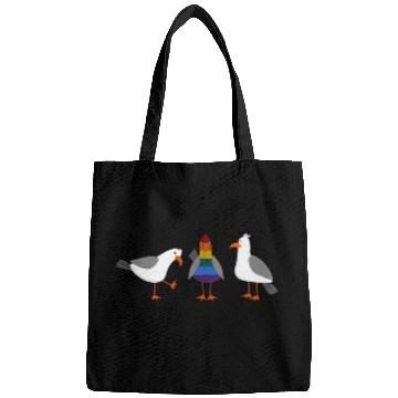 Discover Seagull LGBT Gay Lesbian Rainbow Flagge Bags