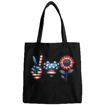 Discover Peace Love America Bags