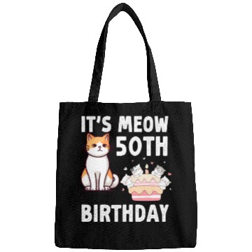 Discover It's Meow 50 Year Old Birthday Cat Lover Bags