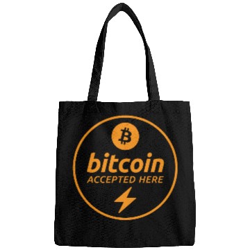 Discover Bitcoin Accepted Here via Lightning Promo Bags