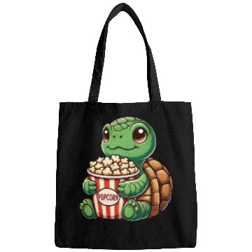 Discover Cute turtle popcorn movies cinema fun Bags
