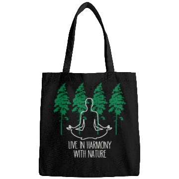 Discover Meditation, Live in harmony with nature Bags