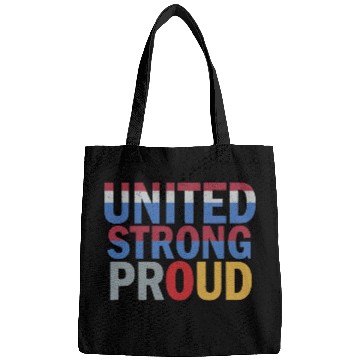 Discover Patriotic United Color Block Design Bags