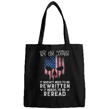 Discover Patriot Skull US Flag USA Constitution Needs To Bags