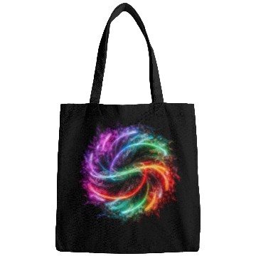 Discover Neon color ai particles Bags