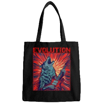 Discover Wolf Playing Guitar Rockstar Red Guitar Bags