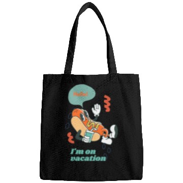 Discover Cute funny joyful Relaxed Vacation Hot Dog Bags